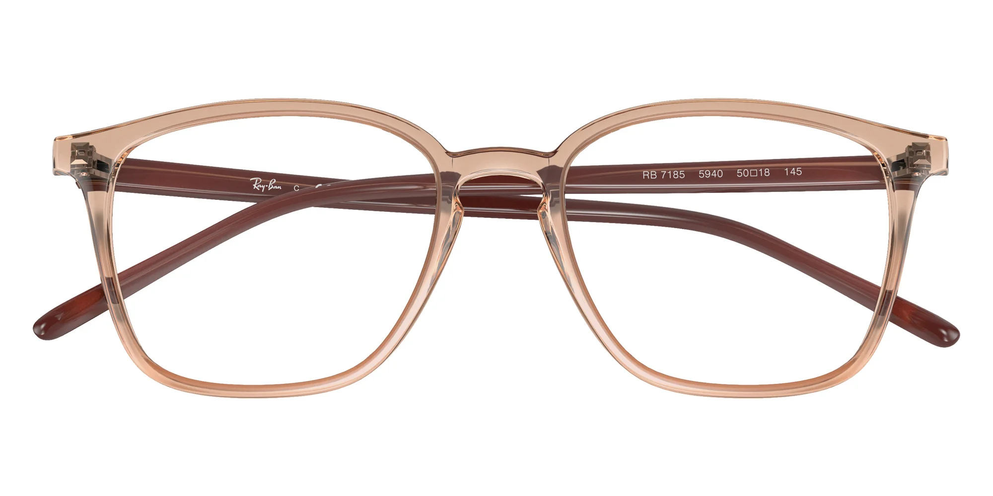 Ray-Ban RB7185 5940 Eyeglasses Light Brown 52mm Unisex 6