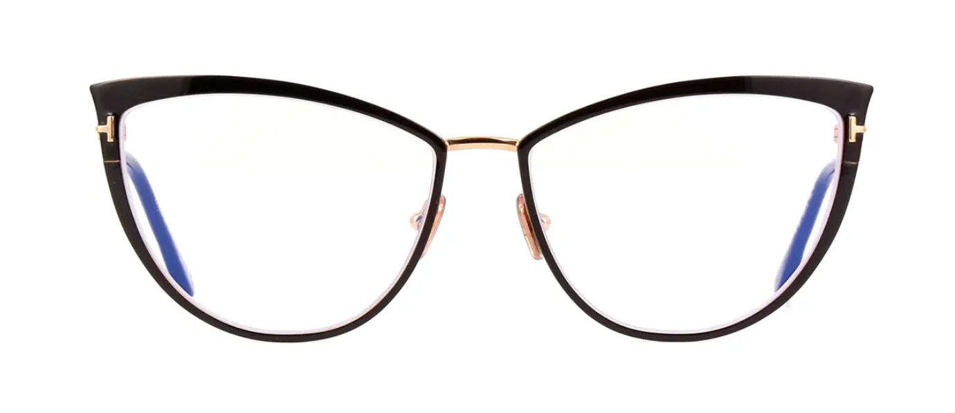 Tom Ford FT5877B 001 Eyeglasses Shiny Black 56mm Women 2