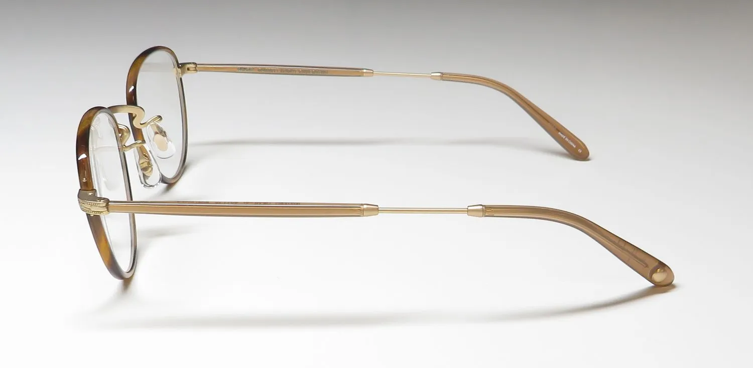 Garrett Leight Wiltern Blue Light Technology db-mg-al Eyeglasses Demi Blonde 46mm Unisex 4