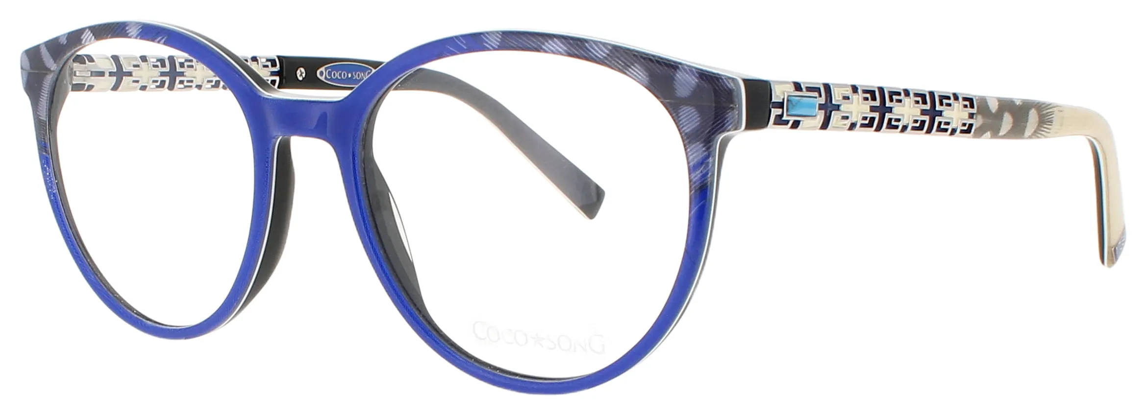 Coco Song NOBODY KNOWS C01 Eyeglasses Blue Black Brown 51mm Women