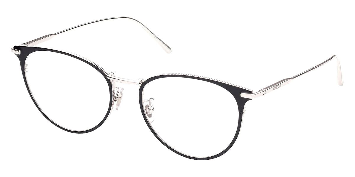 OMEGA OM5034-D/V 001 Eyeglasses Shiny Black/silver 53mm Unisex