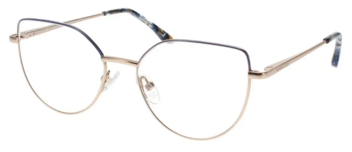BCBGMAXAZRIA Esea Eyeglasses Blue Gold 51mm Women