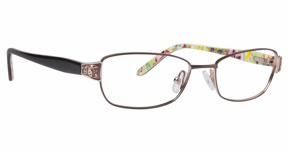 Vera Bradley Peggy TFI Eyeglasses Gold 52mm Women