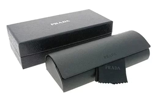Prada PR A06V 17O1O1 Eyeglasses Transparent Brown 52mm Women _Case