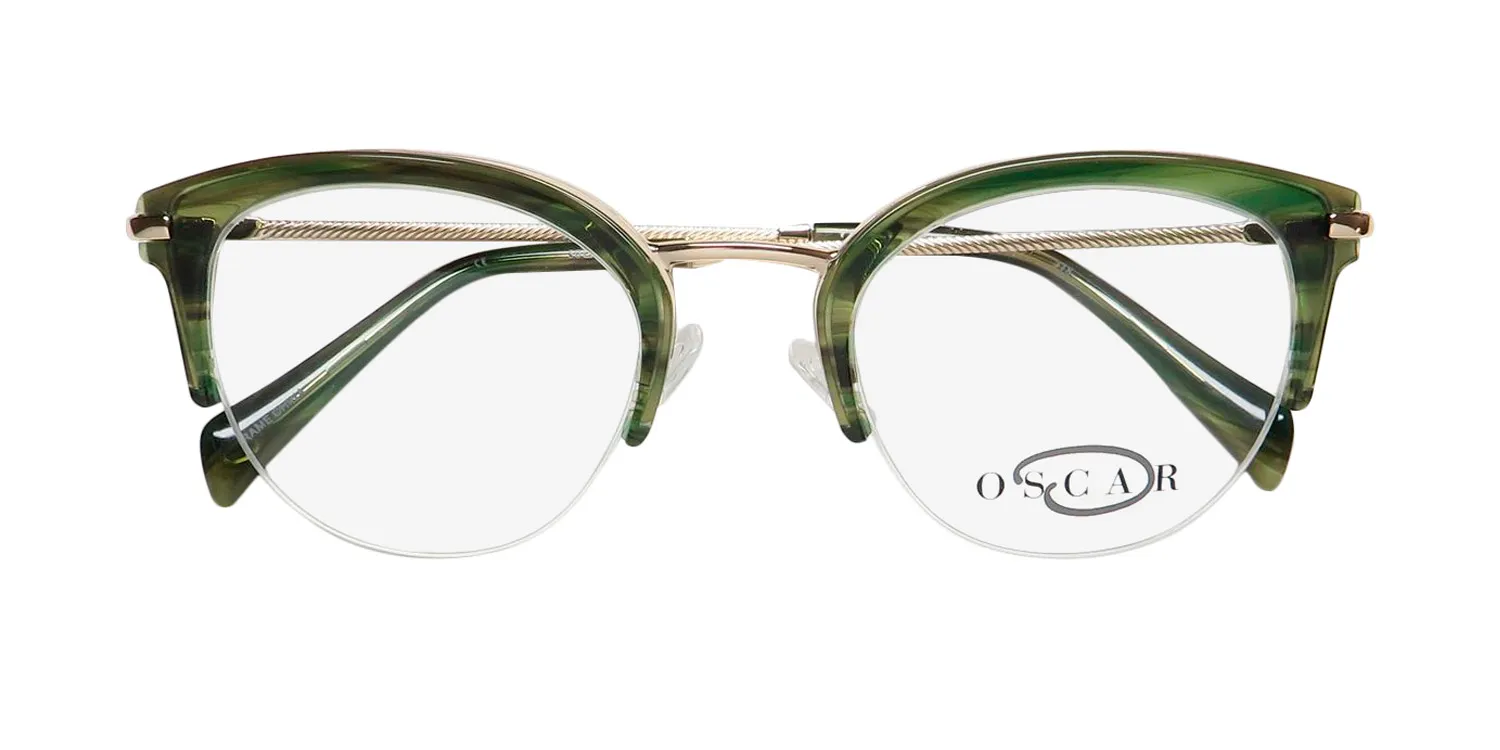 Oscar de la Renta Osl 737 318 Eyeglasses Clystal Olive 50mm 2