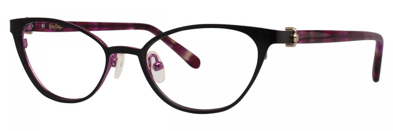 Lilly Pulitzer Morada Eyeglasses Black 48mm Women
