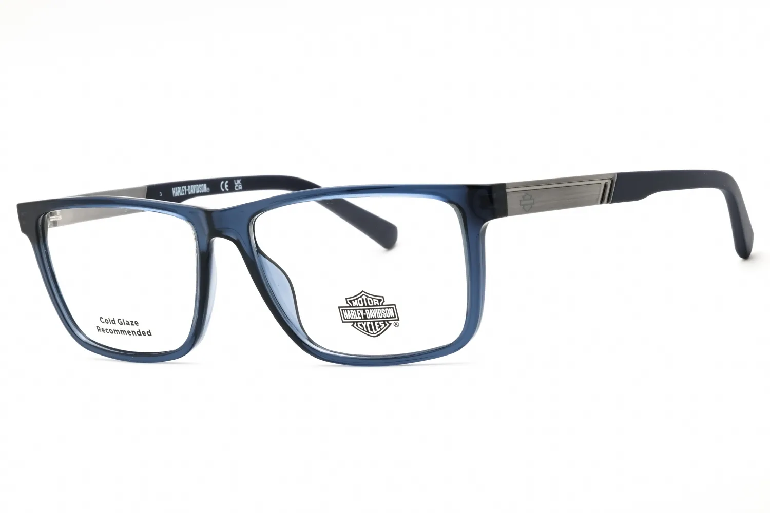 Harley Davidson HD50093 084 Eyeglasses Shiny Light Blue 57mm Men