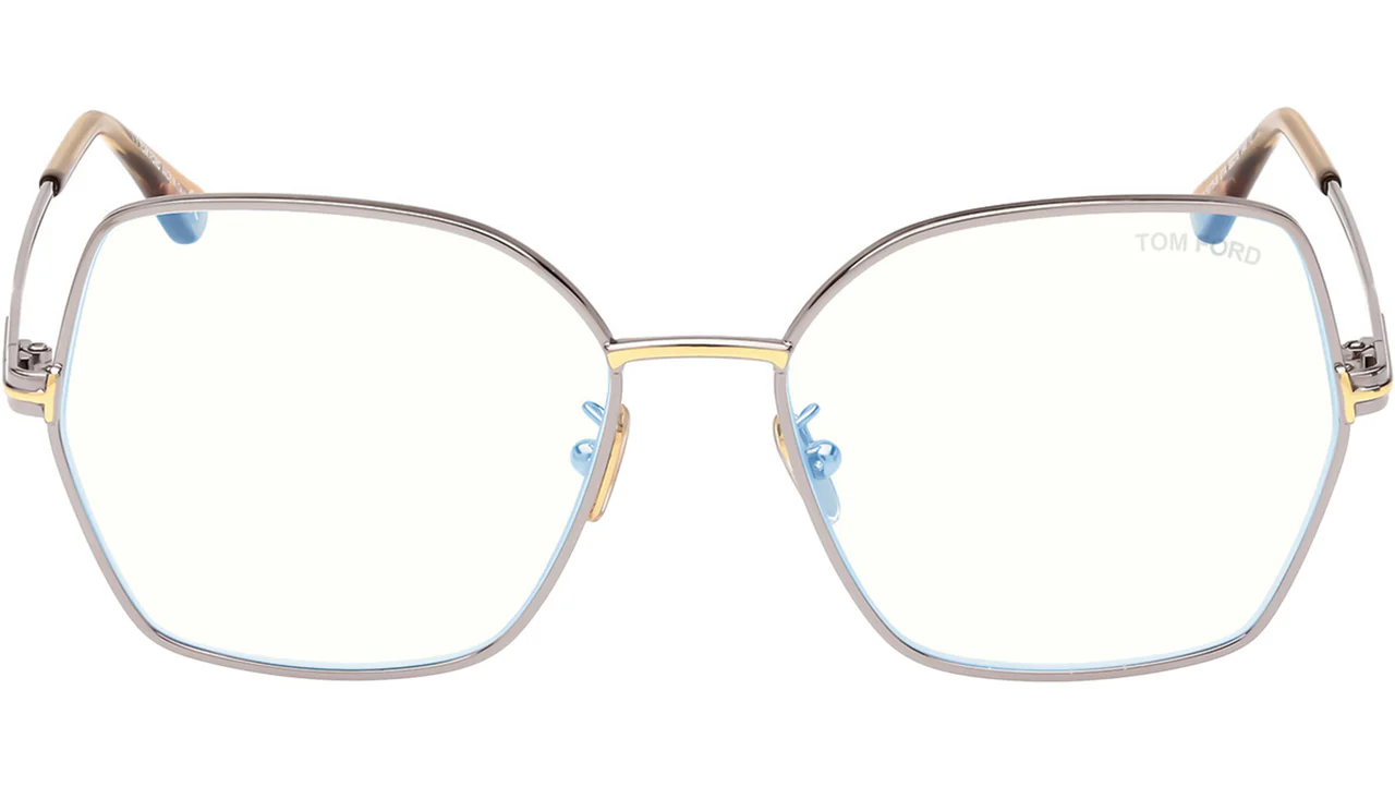 Tom Ford TF5876B 014 Eyeglasses Silver 56mm Unisex 2
