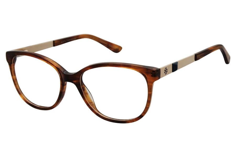 Ann Taylor TYAT331 C01 Eyeglasses Brown Horn 52mm Women
