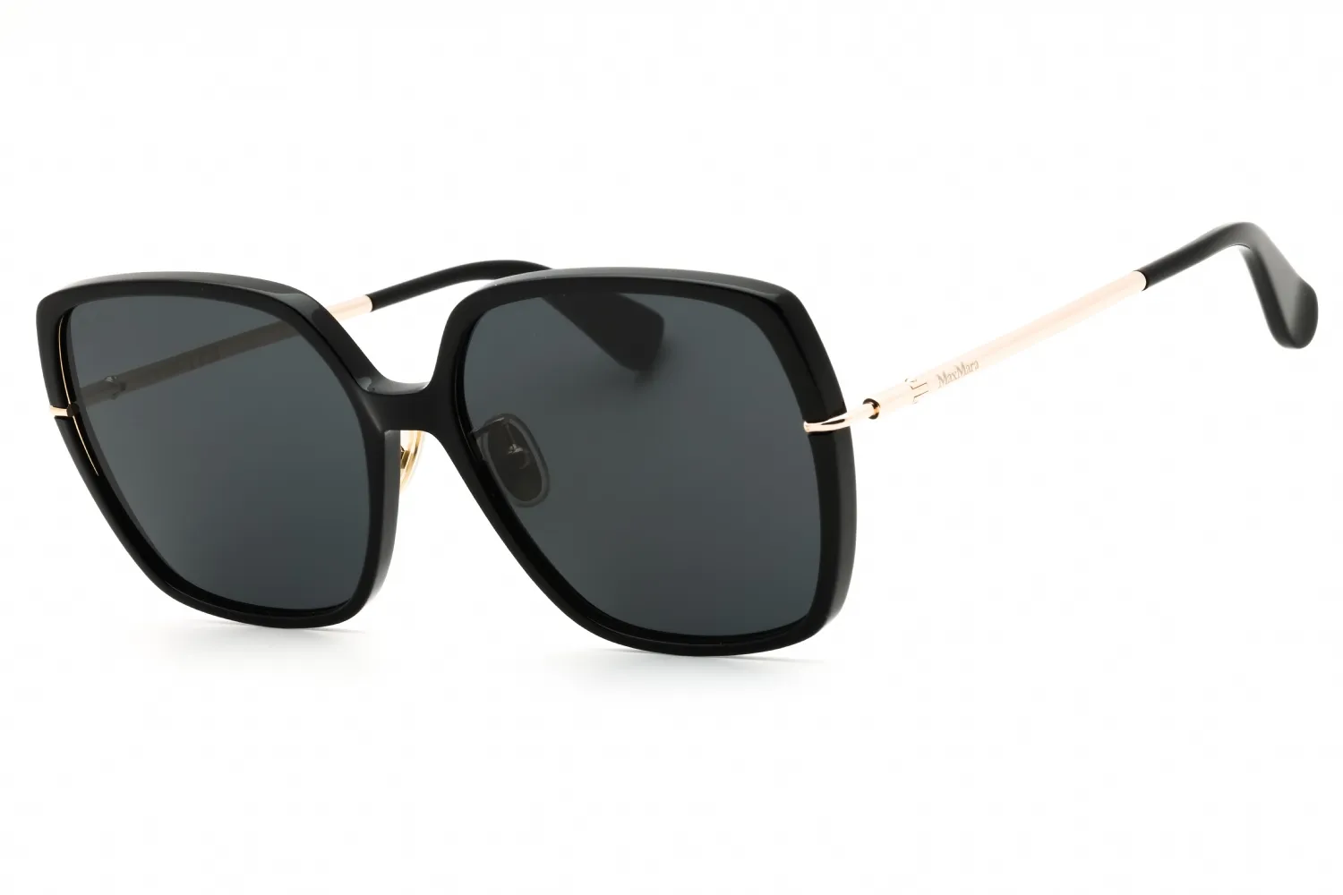 Max Mara MM0112-K 01A Sunglasses Shiny Black 59mm Women