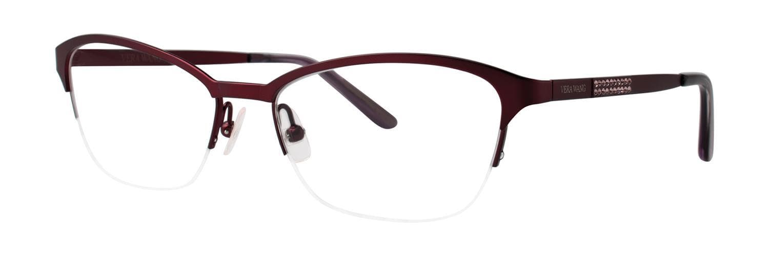 Vera Wang Catlin Eyeglasses Wine 51mm Women