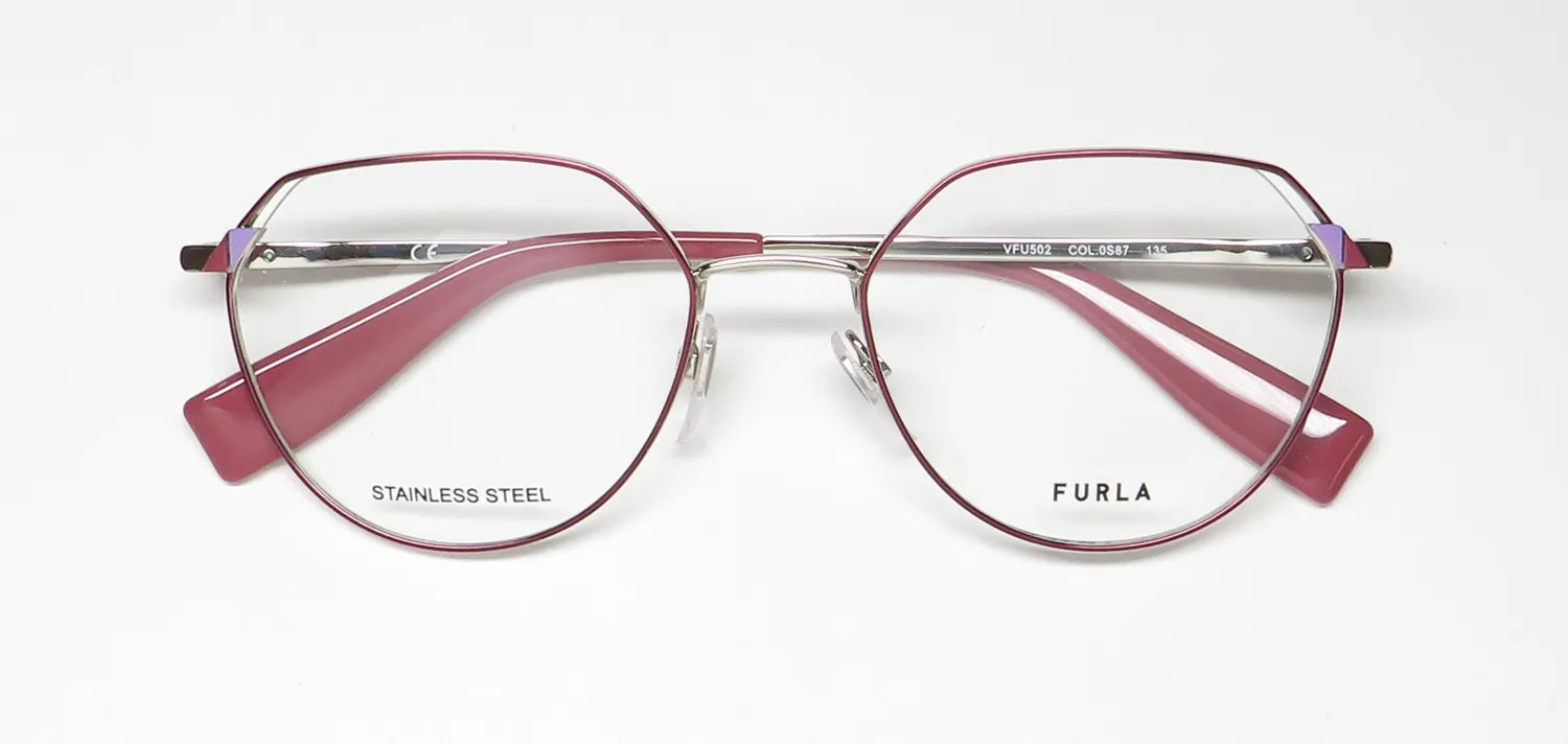 Furla Vfu502 0s87 Eyeglasses Burgundy 52mm 2