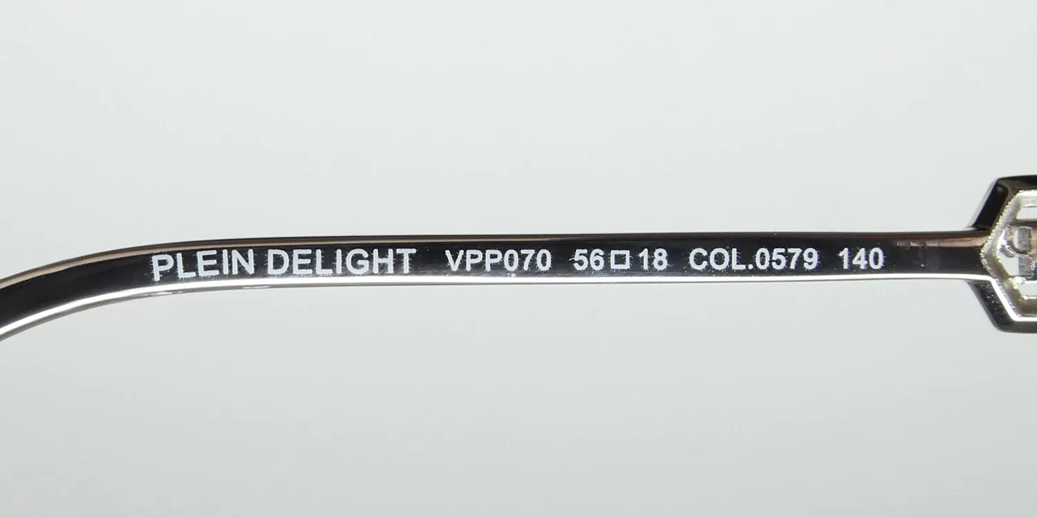 Philipp Plein Vpp070 Plein Delight 0579 Eyeglasses Shiny Full Palladium 56mm 8