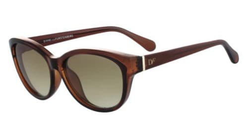 Diane von Furstenberg KATE DVF611S 210 Sunglasses Brown 57mm Women