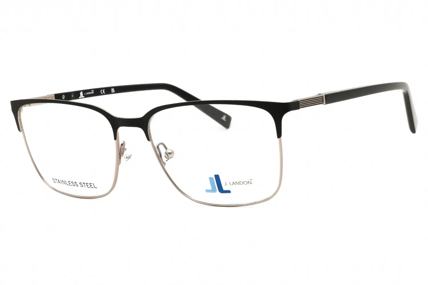 J. Landon JL50021 002 Eyeglasses Matte Black 56mm Men