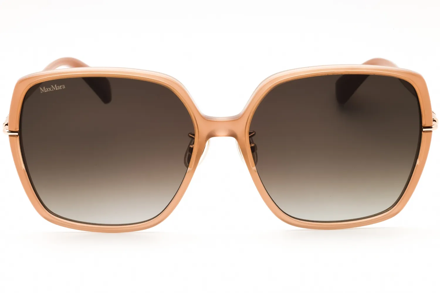 Max Mara MM0112-K 57F Sunglasses Shiny Beige 59mm Women 2