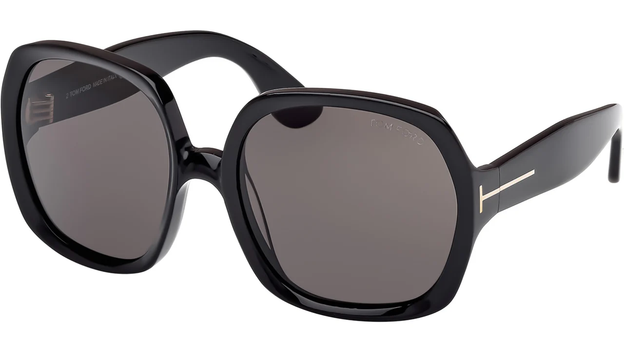 Tom Ford FT1221 01A Sunglasses Shiny Black 60mm Women