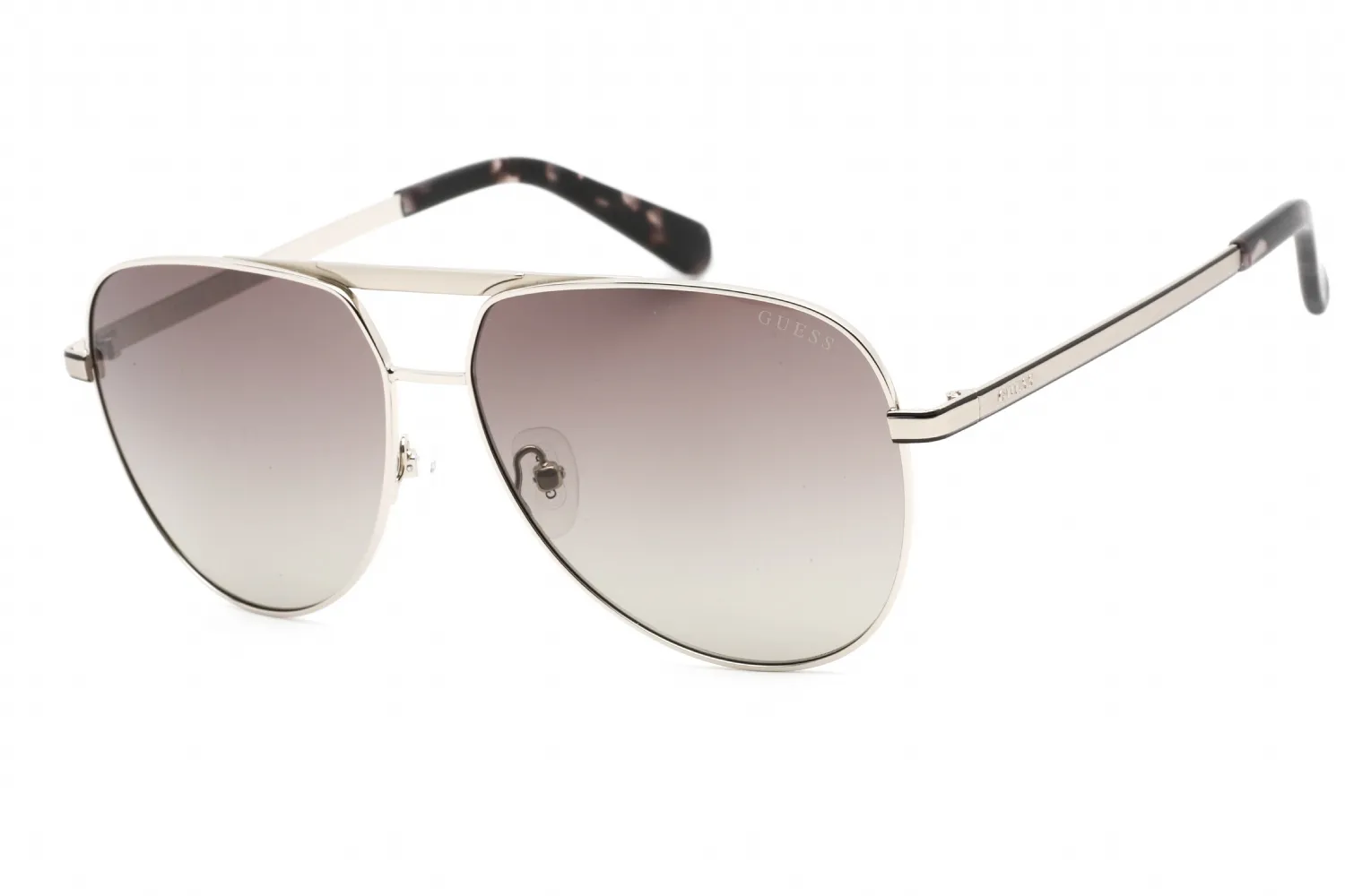 Guess GU00027 10B Sunglasses Shiny Light Nickeltin 61mm Men