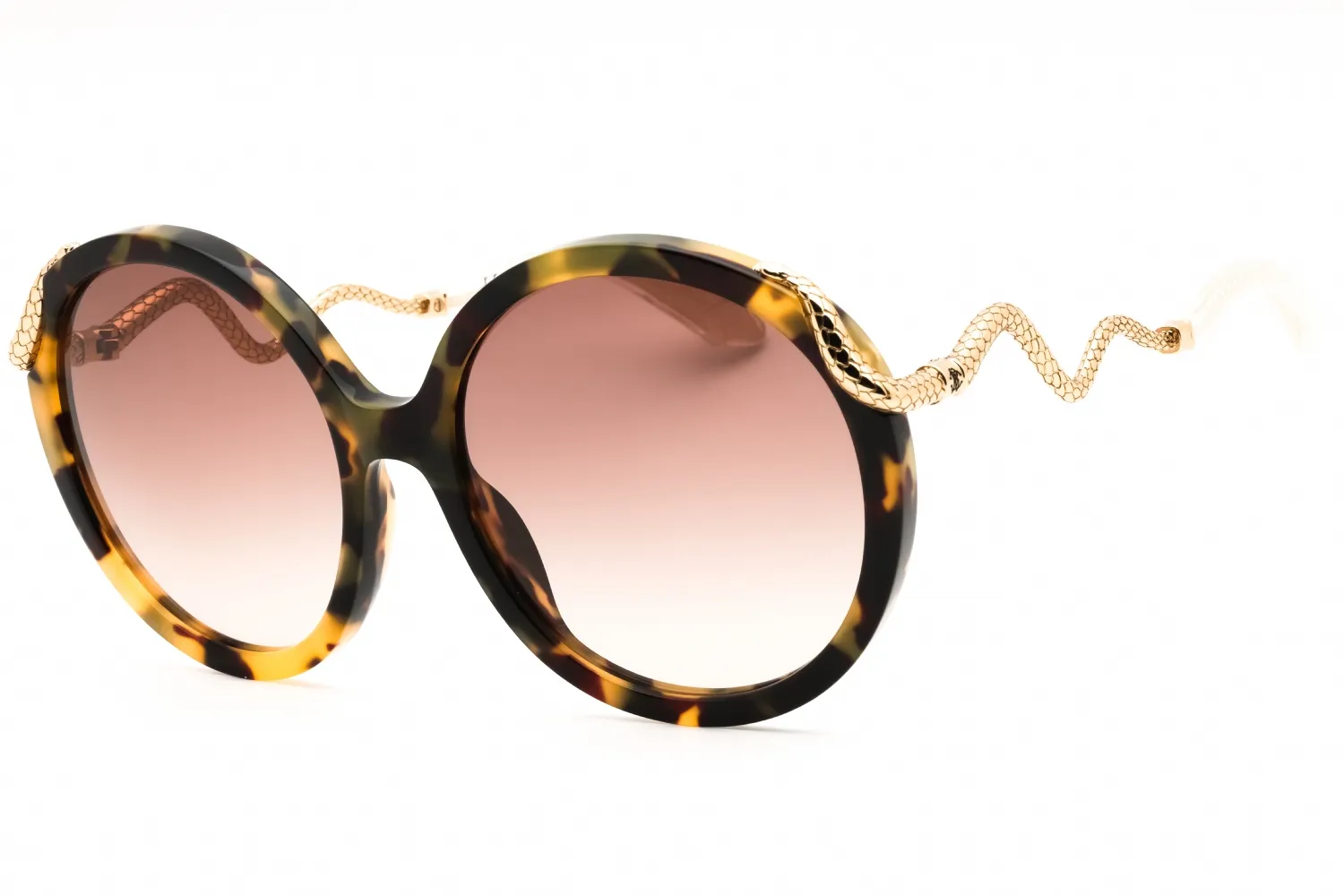 Roberto Cavalli SRC004M 0AGG Sunglasses Shiny Havana 59mm Women