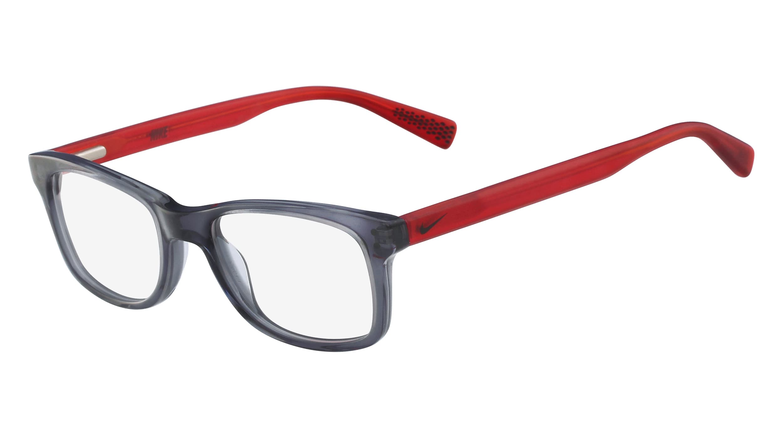 Nike 5538 070 Eyeglasses Grey Red 49mm Kids