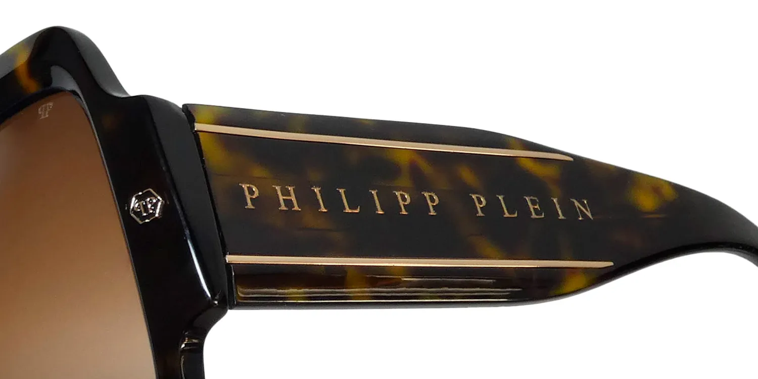 Philipp Plein Spp038 Plein First Lady Dubai 0722 Sunglasses Shiny Dark Brown 56mm 6