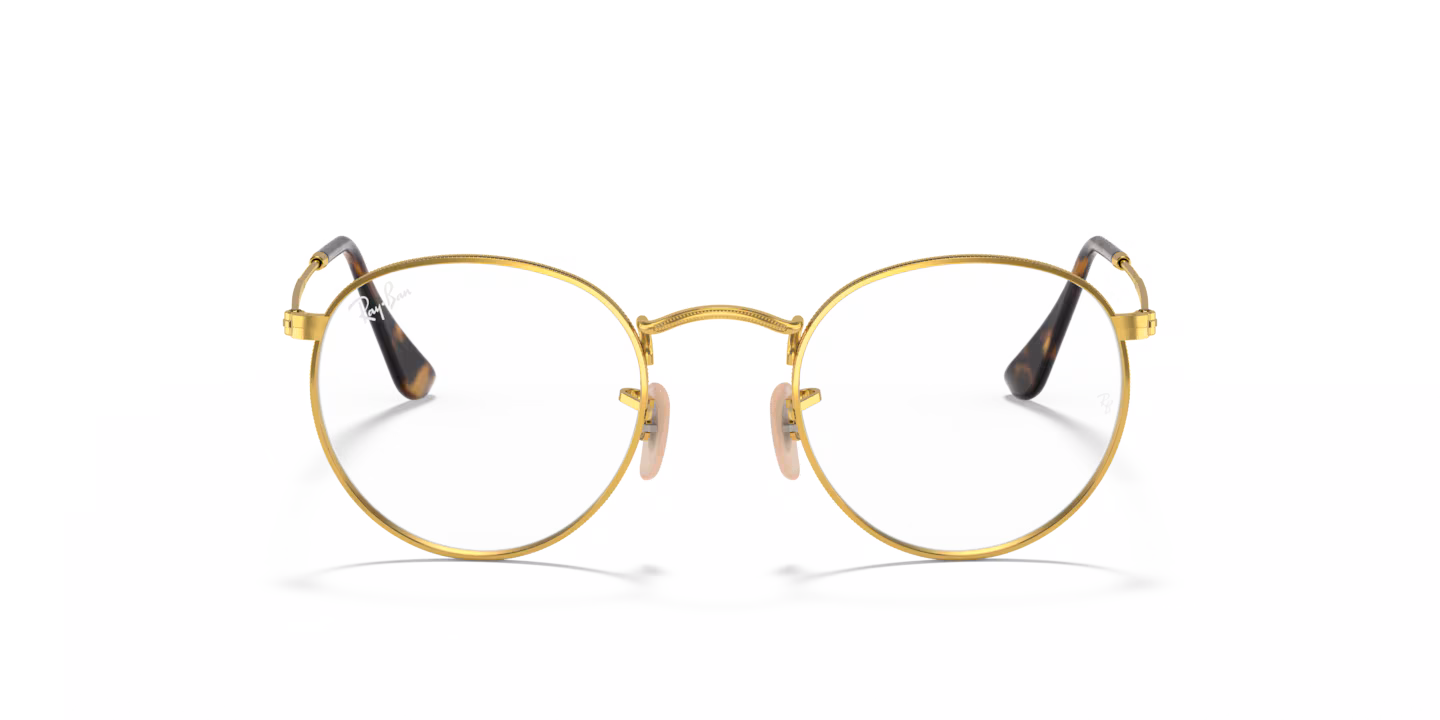 Ray-Ban RB3447V Round Metal 2500 Eyeglasses Gold 50mm Unisex 2