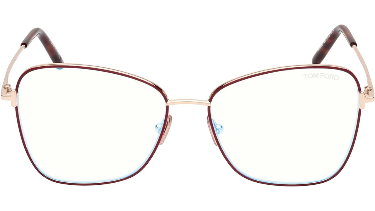 Tom Ford FT5906B 069 Eyeglasses Shiny Bordeaux 55mm Women 2