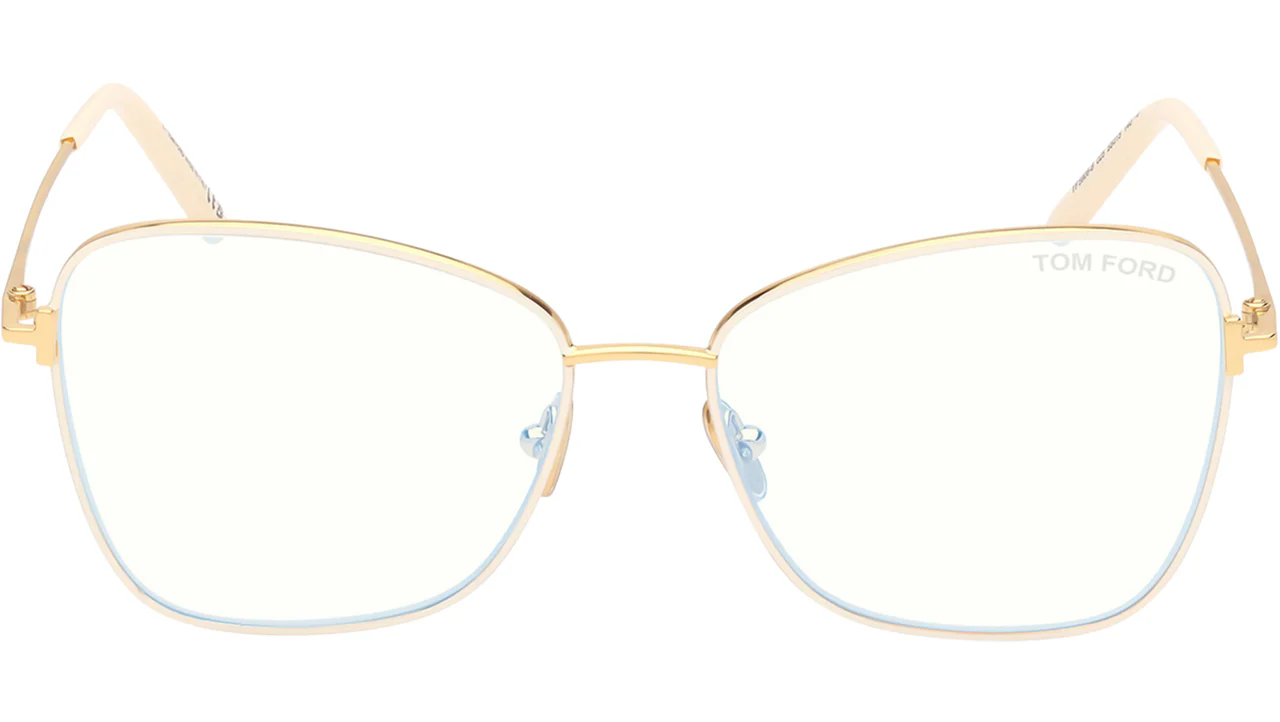 Tom Ford FT5906B 025 Eyeglasses Ivory 55mm Women 2
