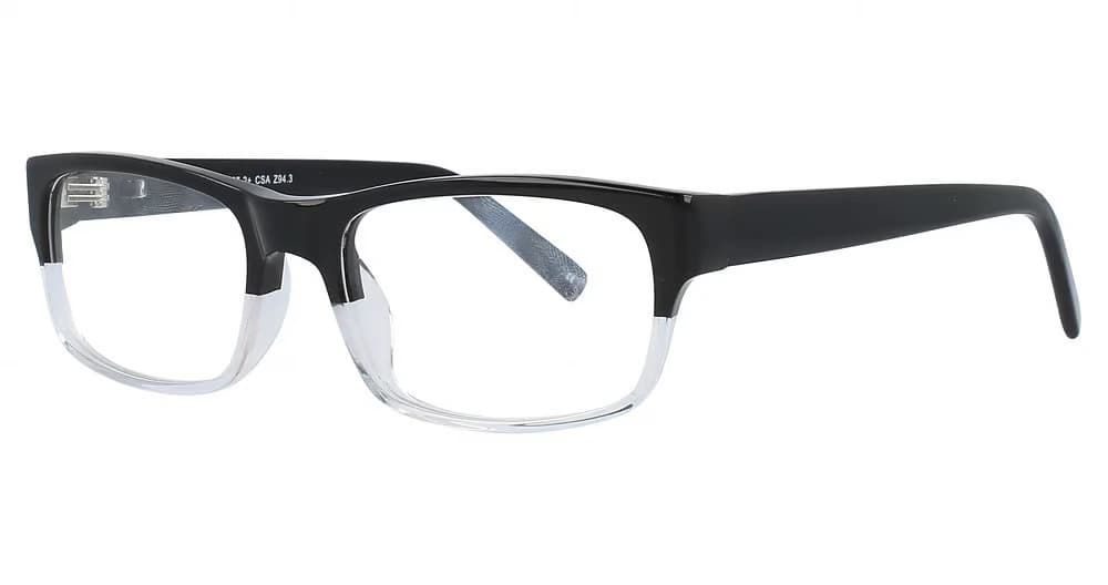 OnGuard OG-015 Z87 Eyeglasses Black Clear 52mm Men