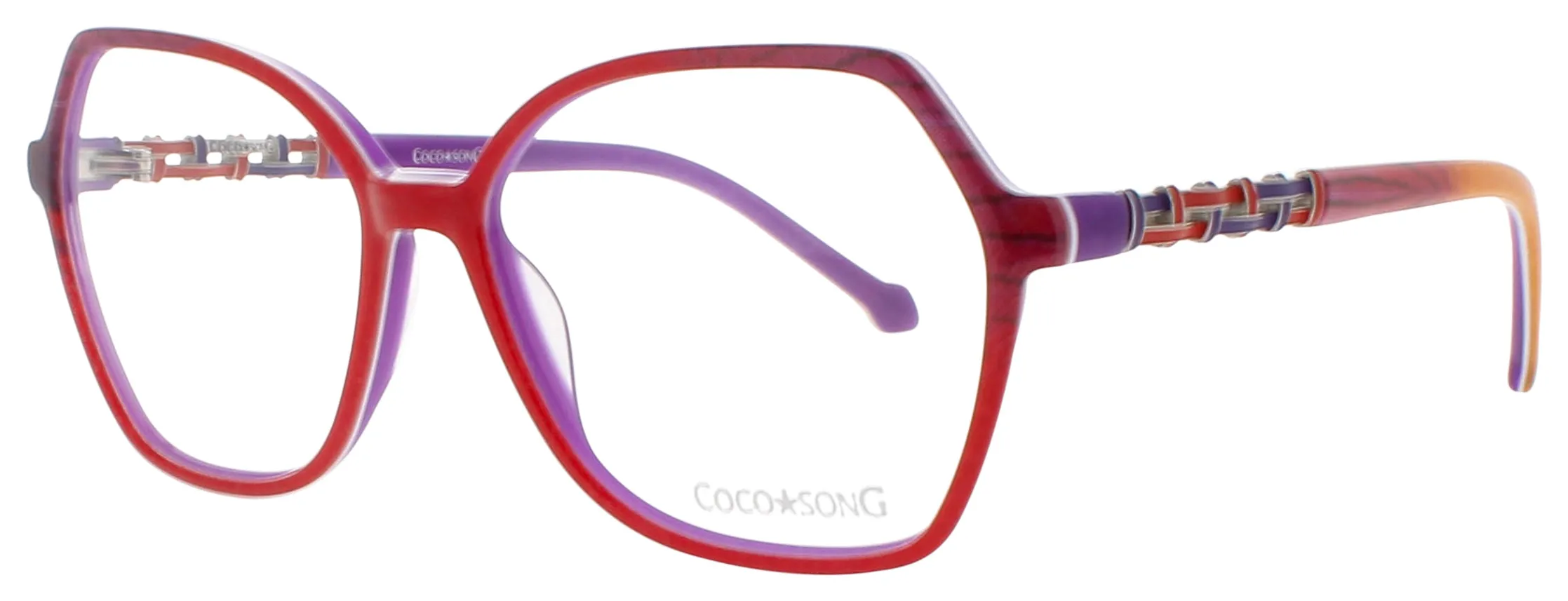 Coco Song LONG EXPERIENCE C02 Eyeglasses Re Purple 56mm Women