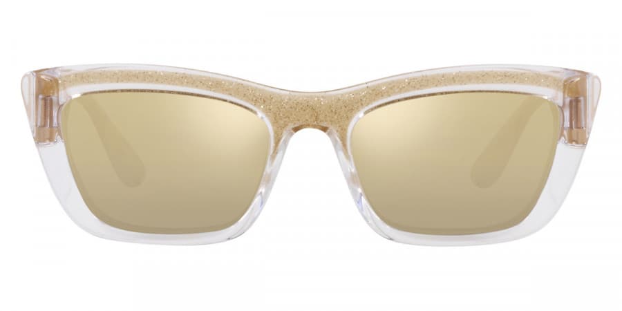 Dolce & Gabbana DG6171 3352V9 Sunglasses Transparent Gold Glitter 54mm Women 2