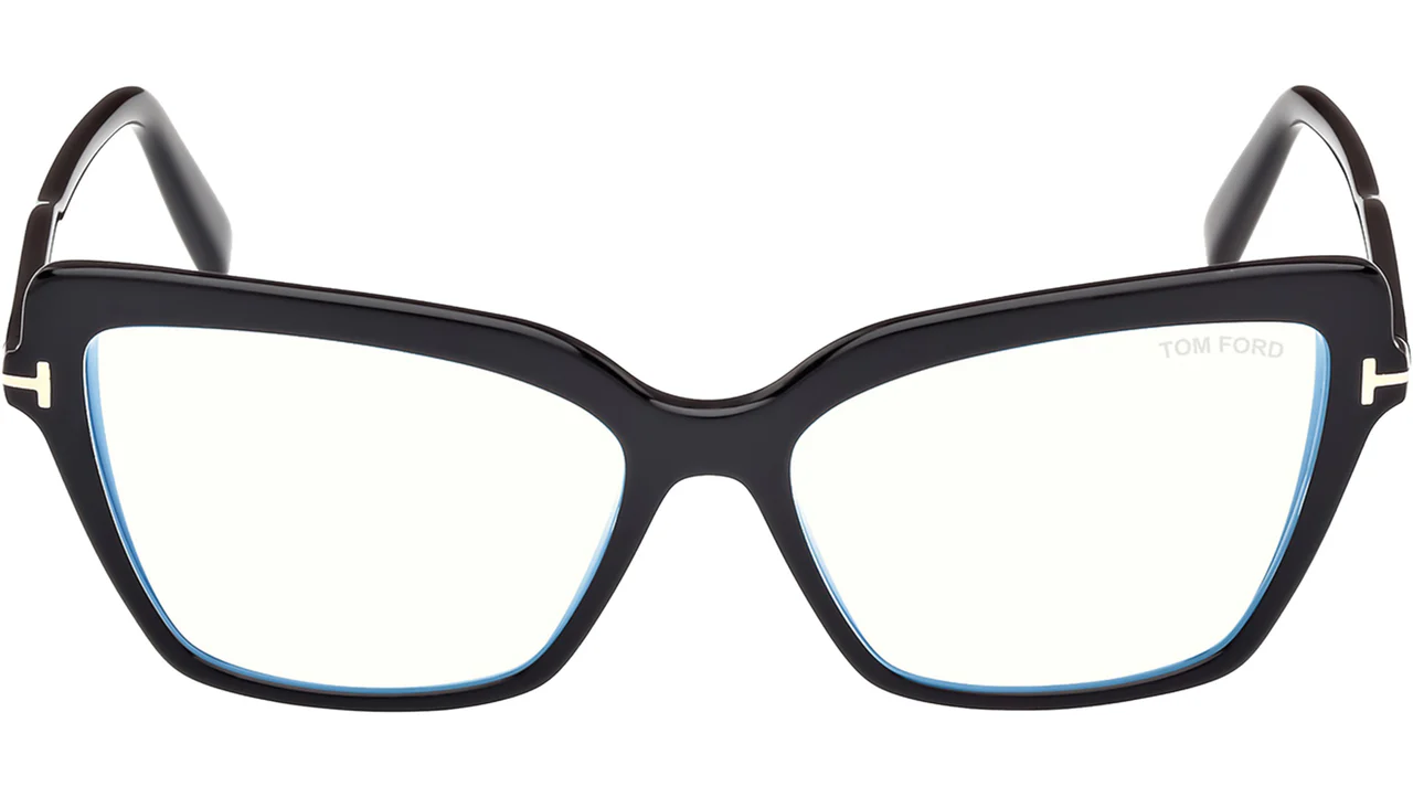 Tom Ford FT5948B 001 Eyeglasses Shiny Black 55mm Women 2