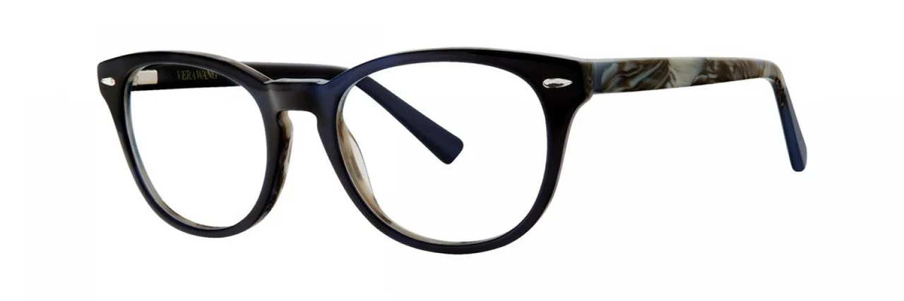 Vera Wang V518 Eyeglasses Navy Horn 49mm Women