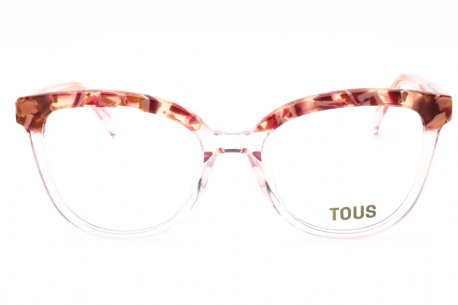 Tous VTOB93V 06MH Eyeglasses Shiny Transparent Pink 53mm Women 2