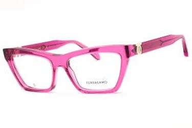 Salvatore Ferragamo SF3021 665 Eyeglasses Transparent Cyclamen 54mm