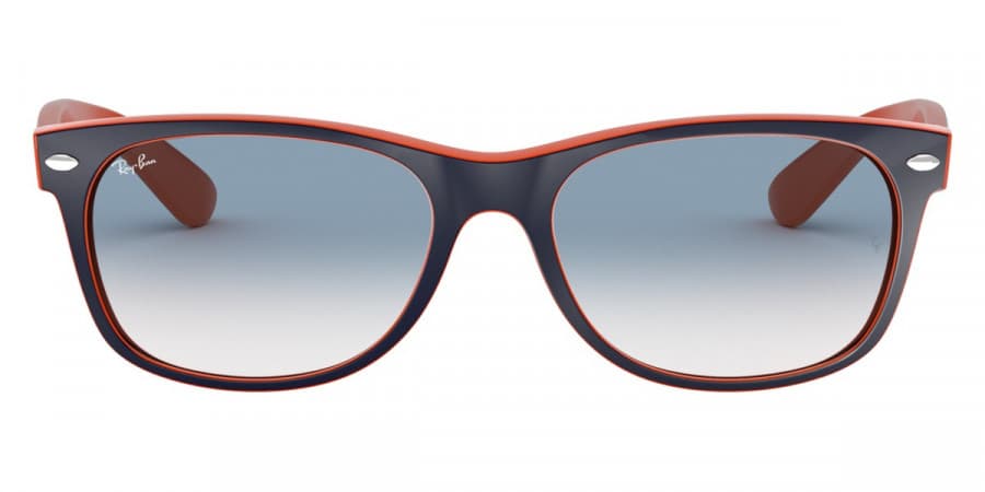 Ray-Ban RB2132 NEW WAYFARER 7893F Sunglasses Blue Orange 55mm Men 2
