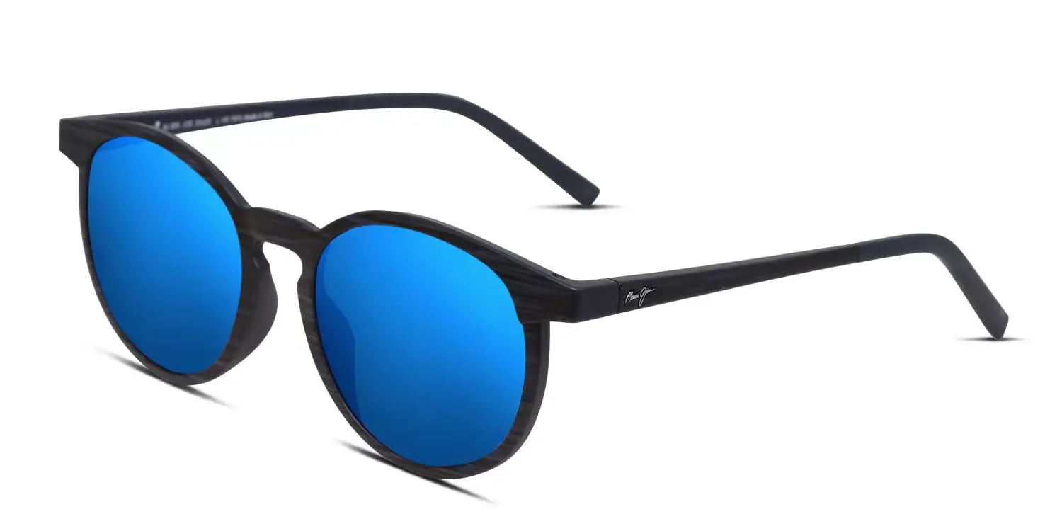 Maui Jim Kiawe MJ809 03S Sunglasses Striped Blue 53mm Women