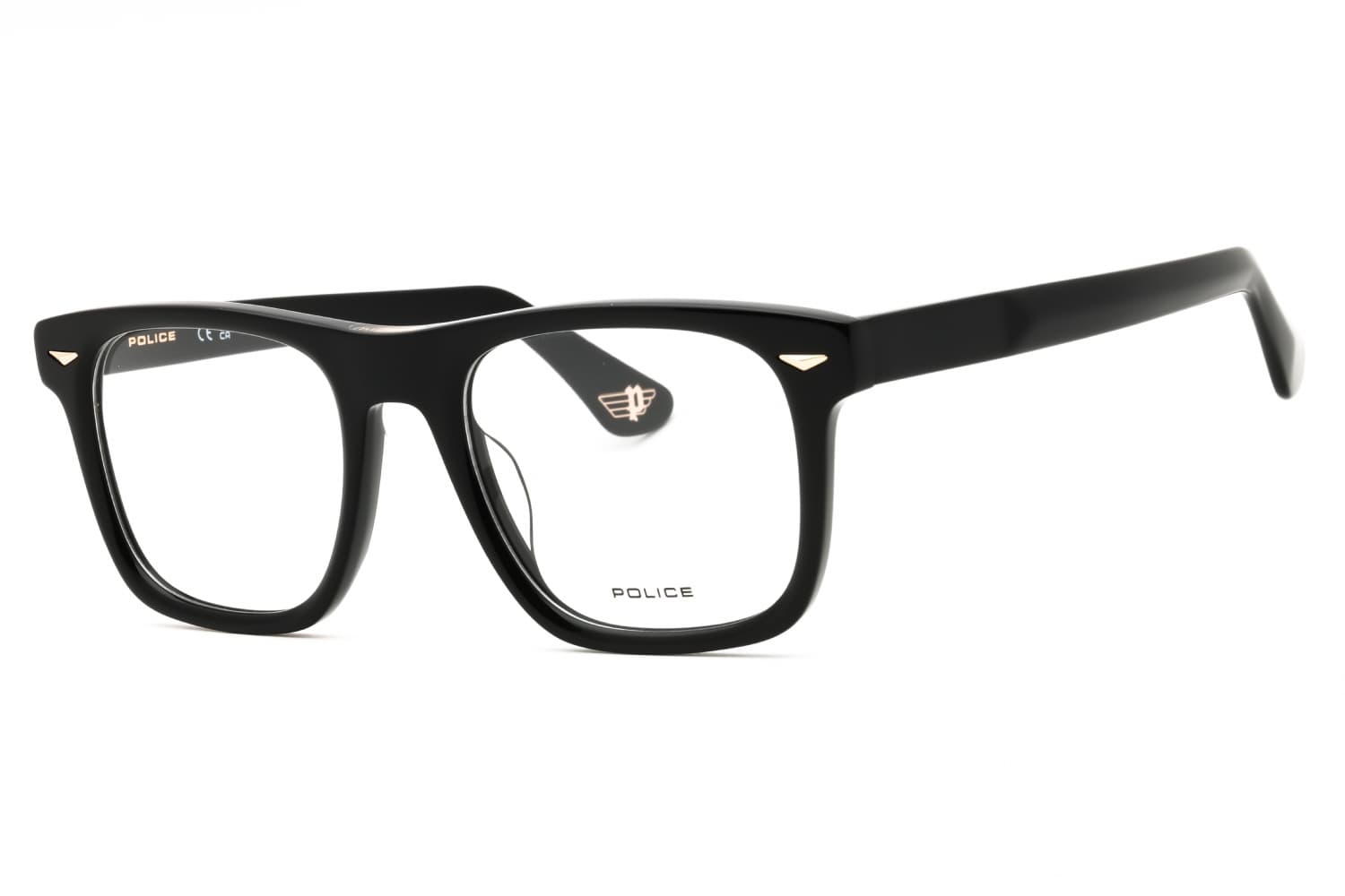 Police VPLL72E 700V Eyeglasses Shiny Black 52mm Men