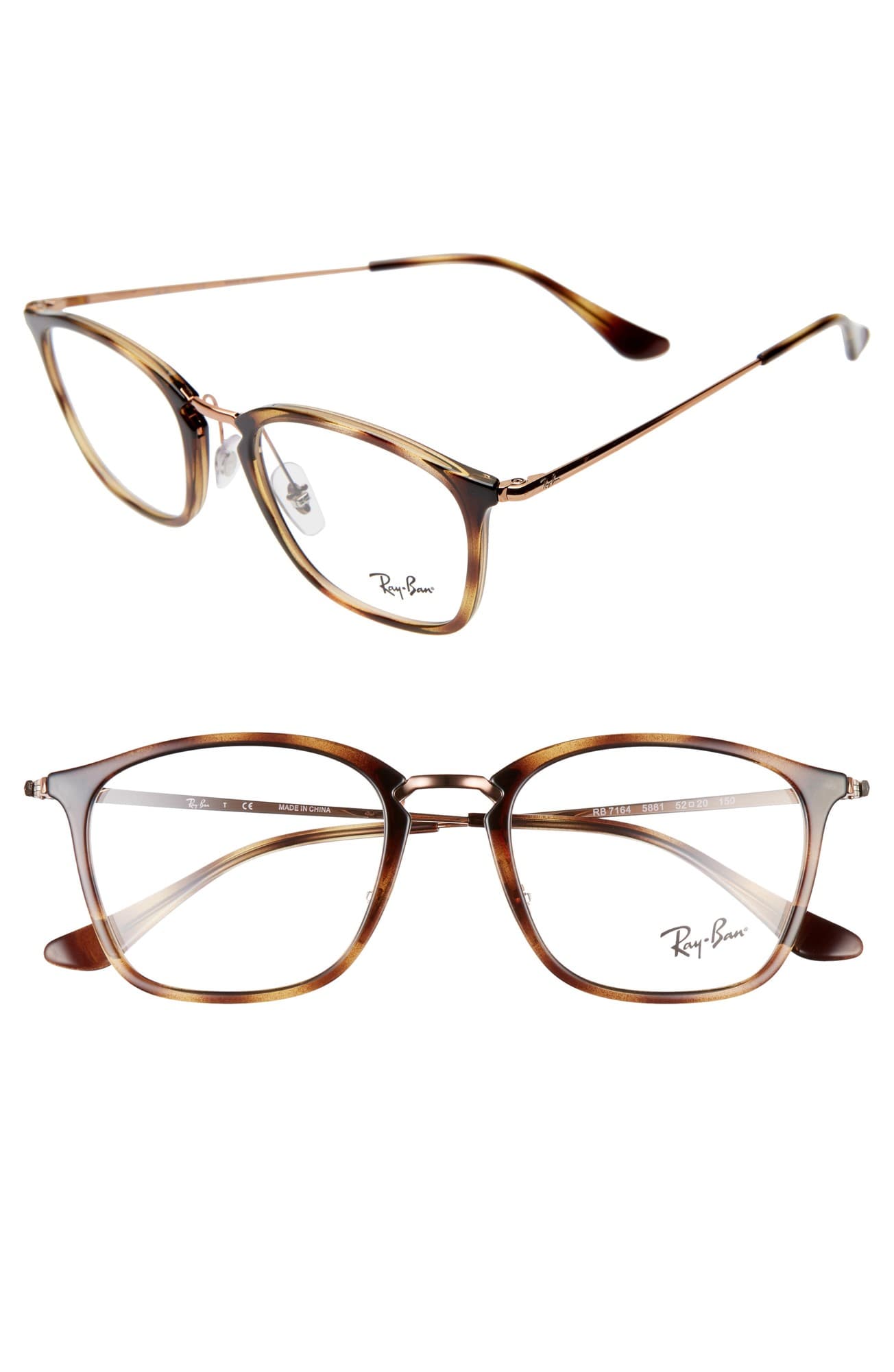 Ray-Ban RB7164 5881 RX7164 Eyeglasses Multicolor 52mm Unisex