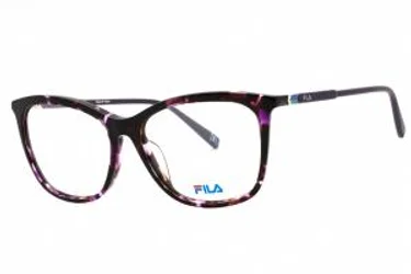 Fila VF9402 09SJ Eyeglasses Shiny Transparent Purple Havana