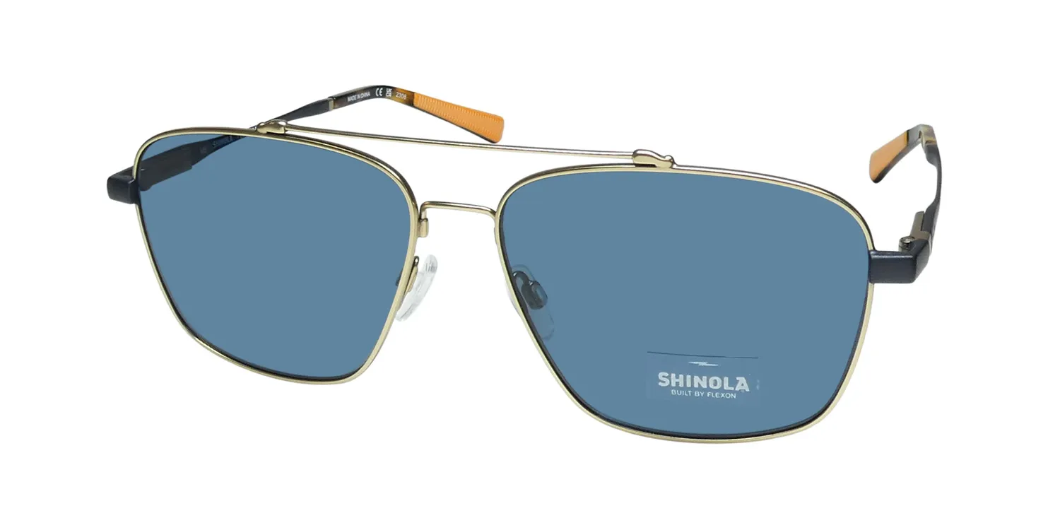 Flexon Shinola 2100s 718 Sunglasses Satin Gold 59mm