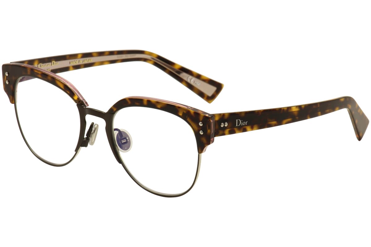 Dior Exquise O2 LV2 Eyeglasses Tortoise Black 50mm Women