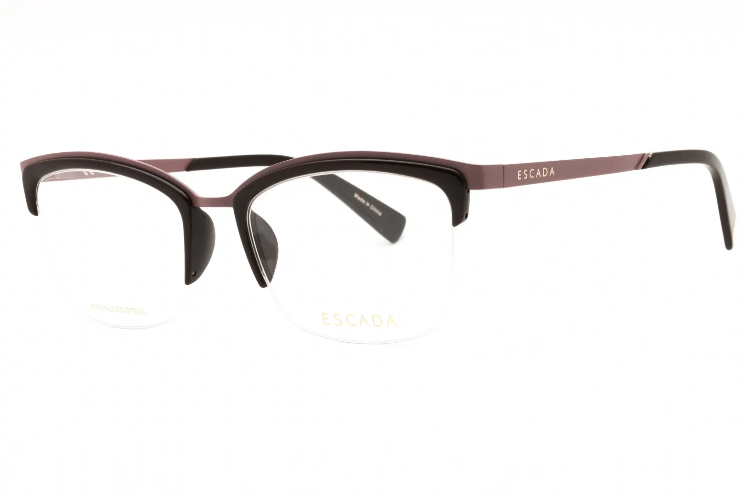 Escada VES944 0J35 Eyeglasses Shiny Brown 52mm Women