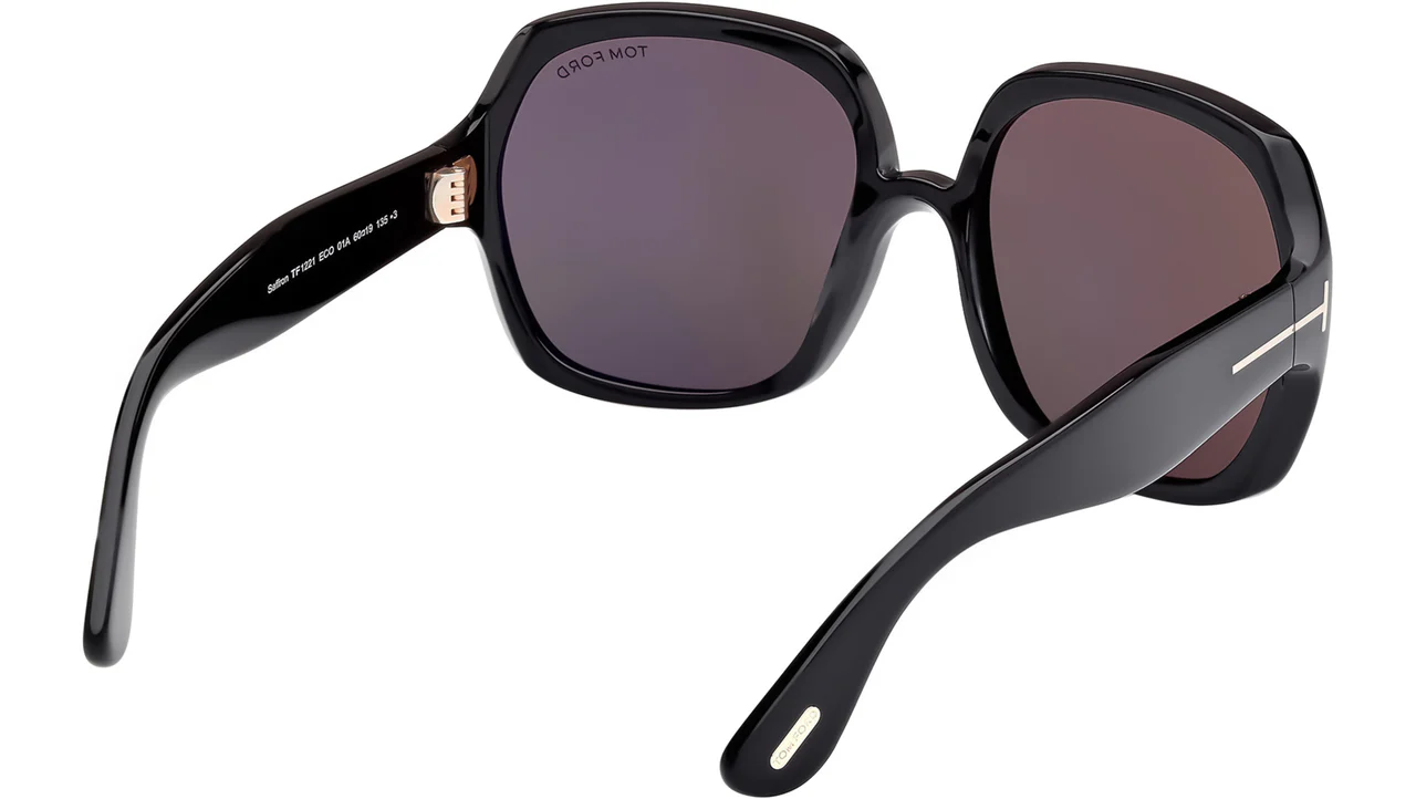 Tom Ford FT1221 01A Sunglasses Shiny Black 60mm Women 5