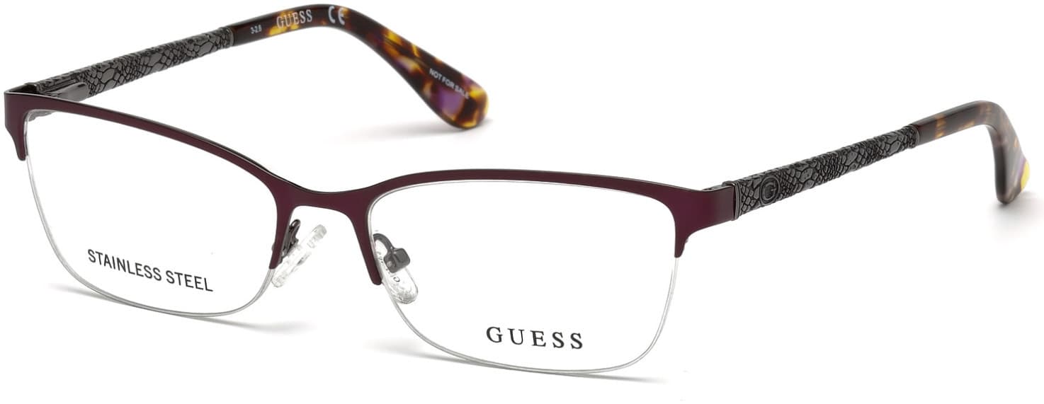Guess GU2613 082 Eyeglasses Matte Violet 52mm Women