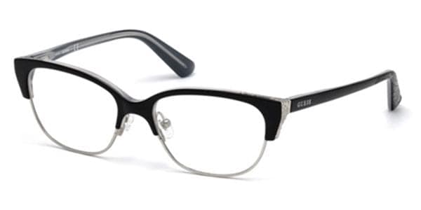 Guess GU2590 001 Eyeglasses Black 52mm Women