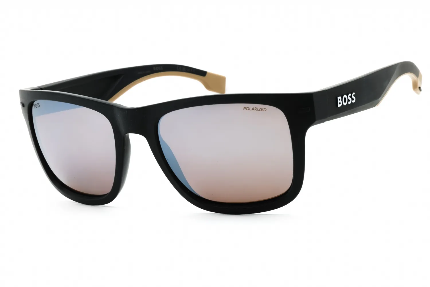 HUGO BOSS BOSS 1496/S 087 ZV Sunglasses Matte Black Beige 55mm Men