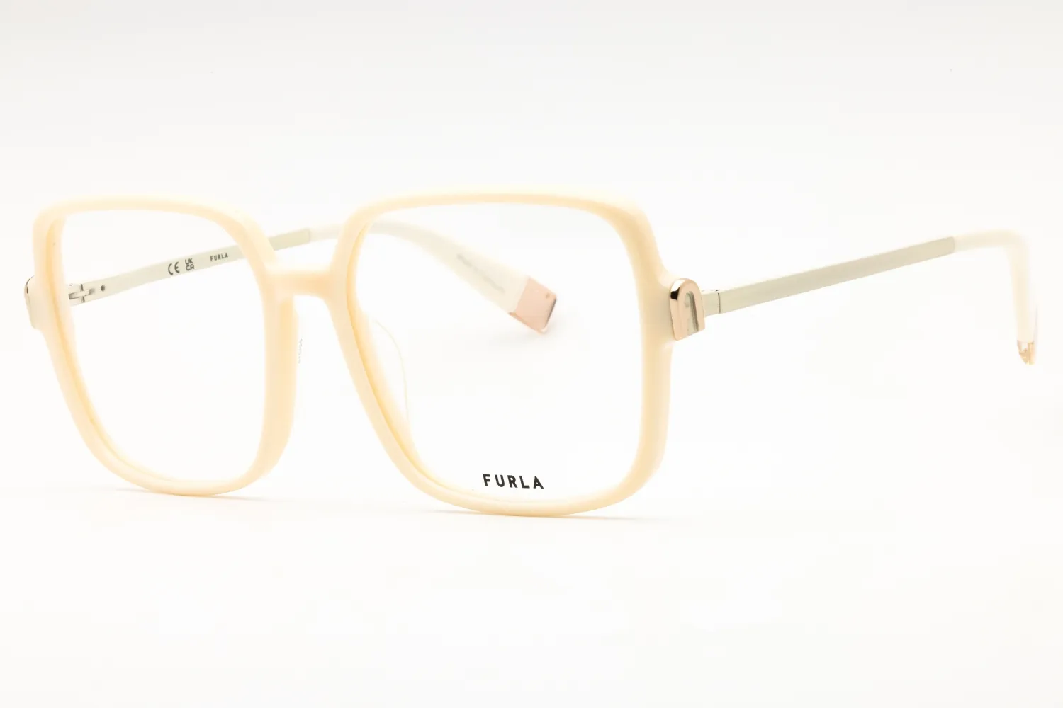 Furla VFU632 0702 Eyeglasses Shiny Ivory 55mm Women