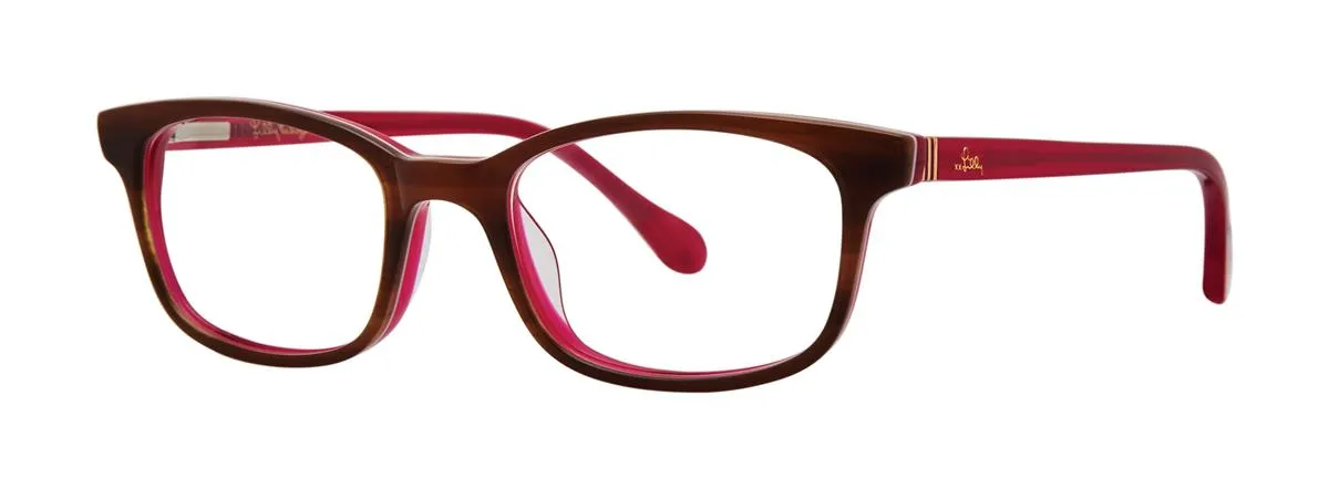 Lilly Pulitzer Dossie Eyeglasses Havana Peony 49mm Women