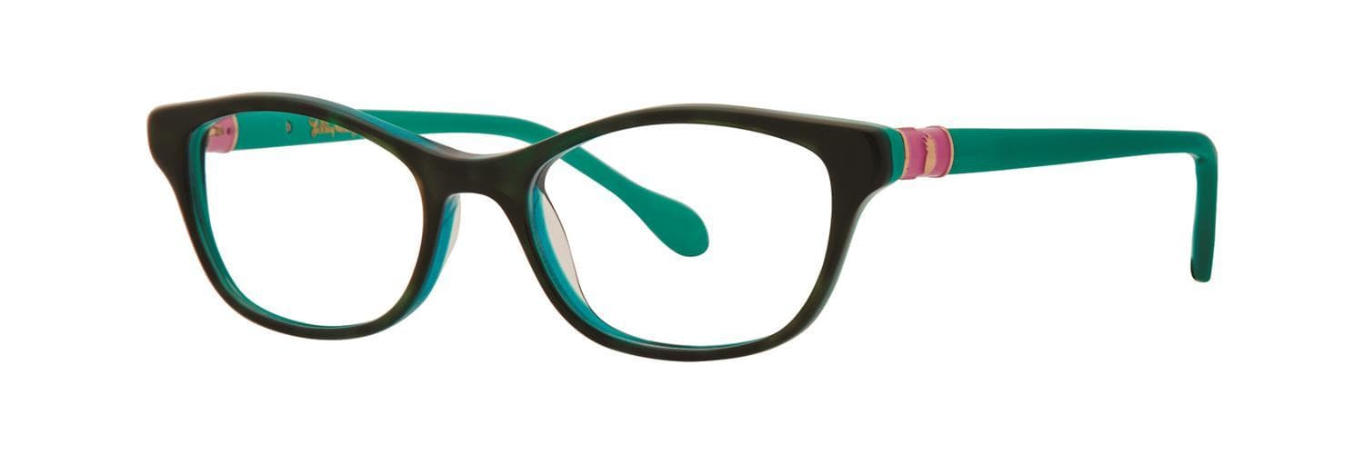 Lilly Pulitzer Kaelie Eyeglasses Aqua Green Tortoise 46mm Women